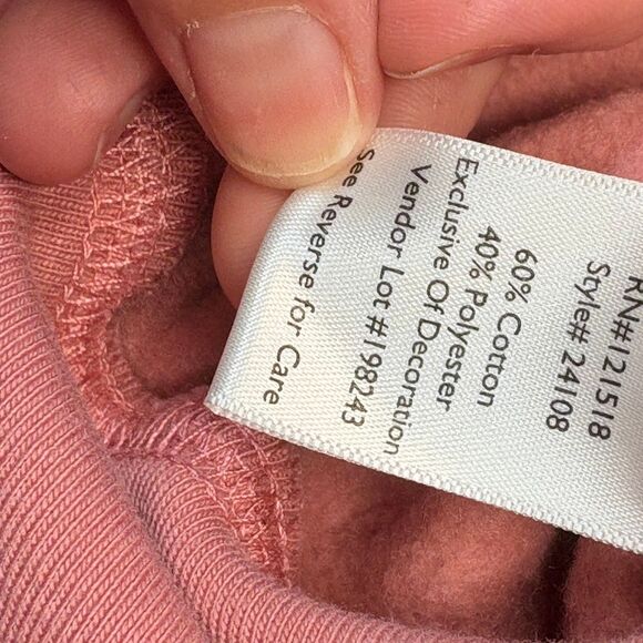 #grandmacore, Pink Floral Embroidered Sweatshirt - Picture 6 of 6